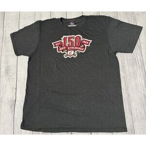 Majestic Cincinnati Reds 150th Anniversary Red Stockings Mens T-Shirt XL Gray